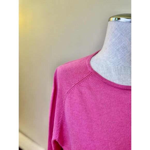 J. McLaughlin Women’s Crew Neck Long Sleeve Sweater Fuschia Pink Size S - Picture 11 of 13